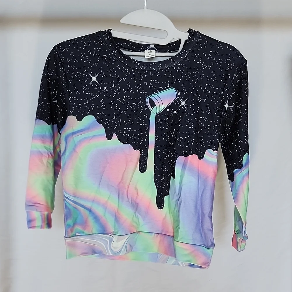 SHEIN Black and White Starry Top